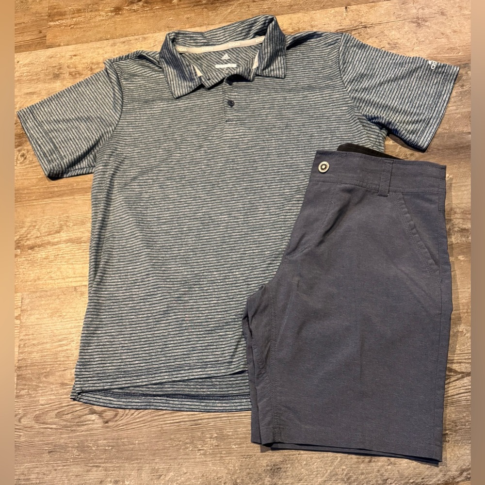 Men’s Adidas polo shirt Large & Kuhl 32 shorts Golf